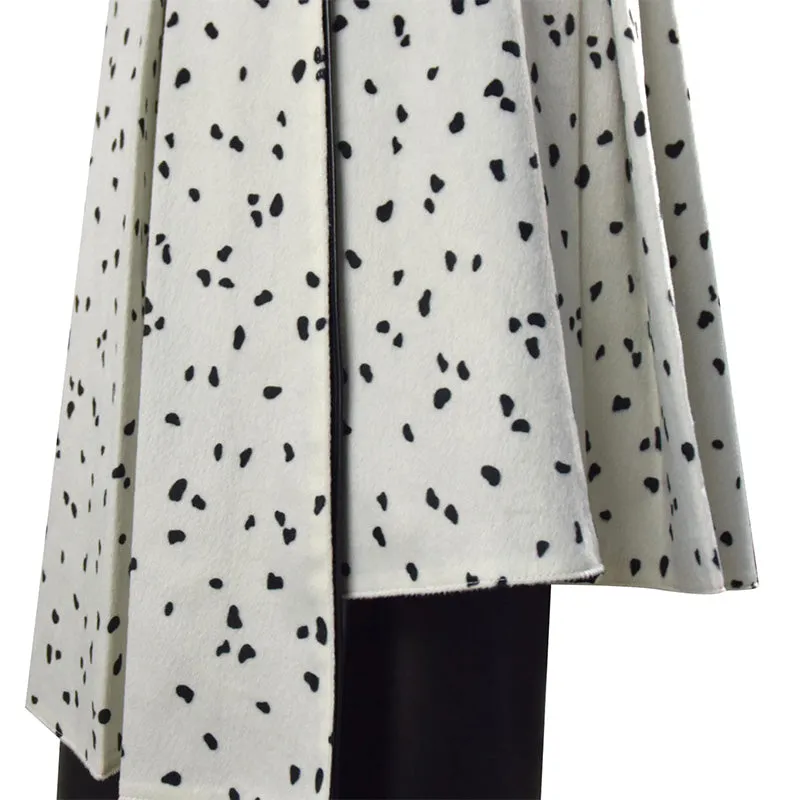 2021 Cruella Costume Dalmatian Coat Emma Stone Cruela Devil Cosplay Costumes Ideas