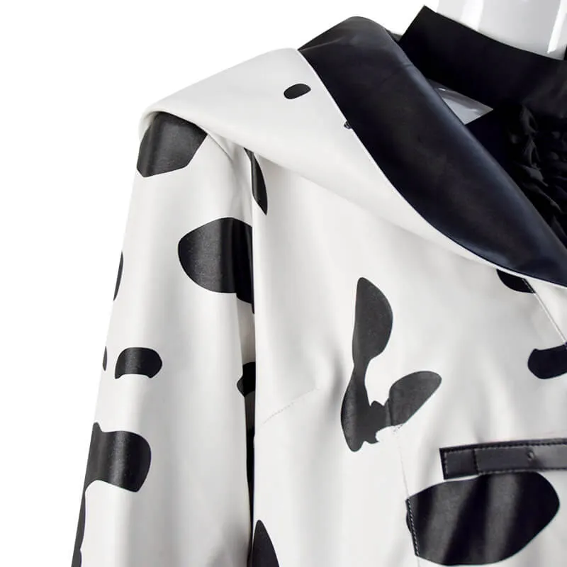 2021 Cruella Dalmatian Coat Costume Cruela Devil Halloween Costumes Ideas ACcosplay