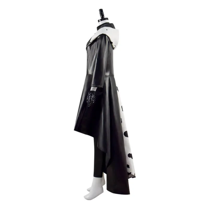 2021 Cruella Dalmatian Coat Costume Cruela Devil Halloween Costumes Ideas ACcosplay