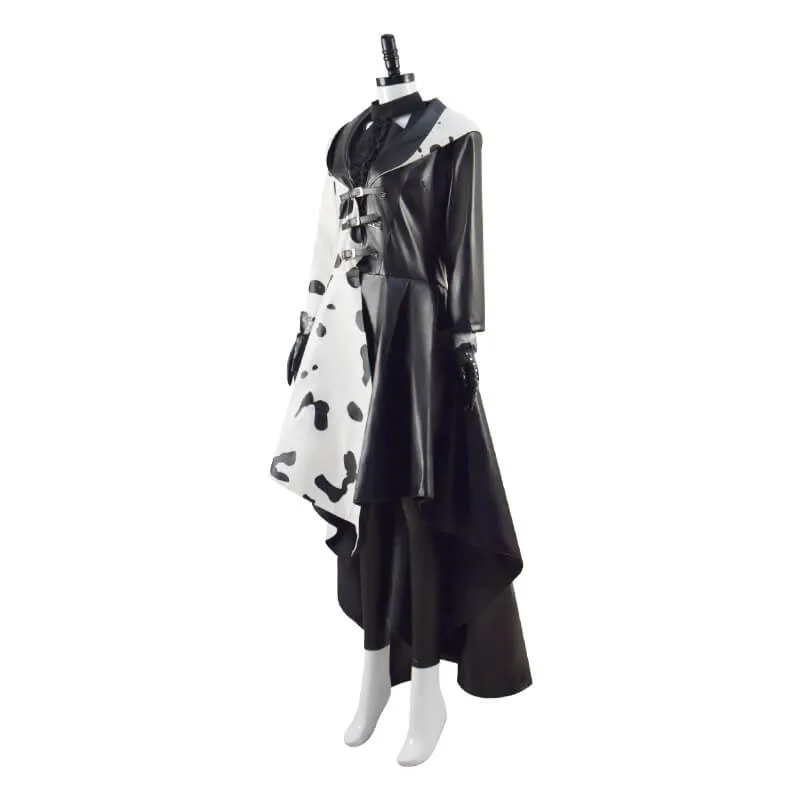 2021 Cruella Dalmatian Coat Costume Cruela Devil Halloween Costumes Ideas ACcosplay