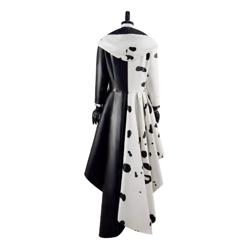 2021 Cruella Dalmatian Coat Costume Cruela Devil Halloween Costumes Ideas ACcosplay