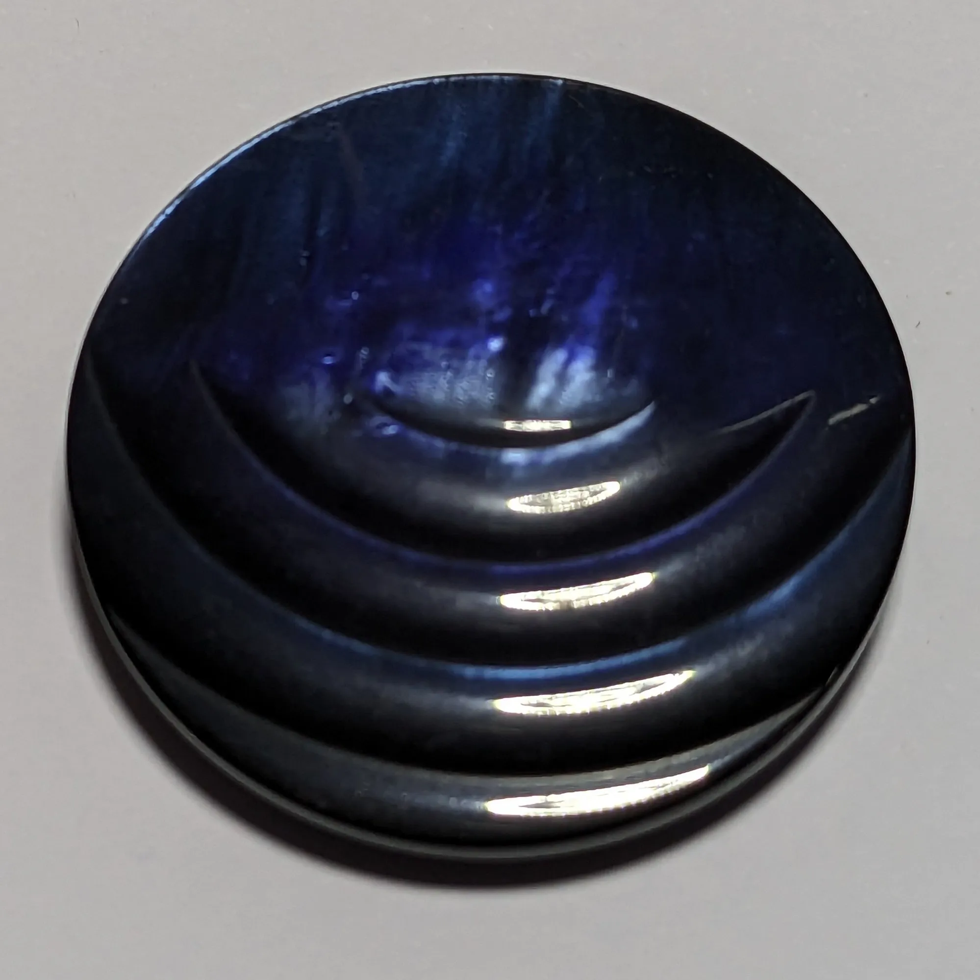 33mm Dark Blue Plastic Shank Buttons