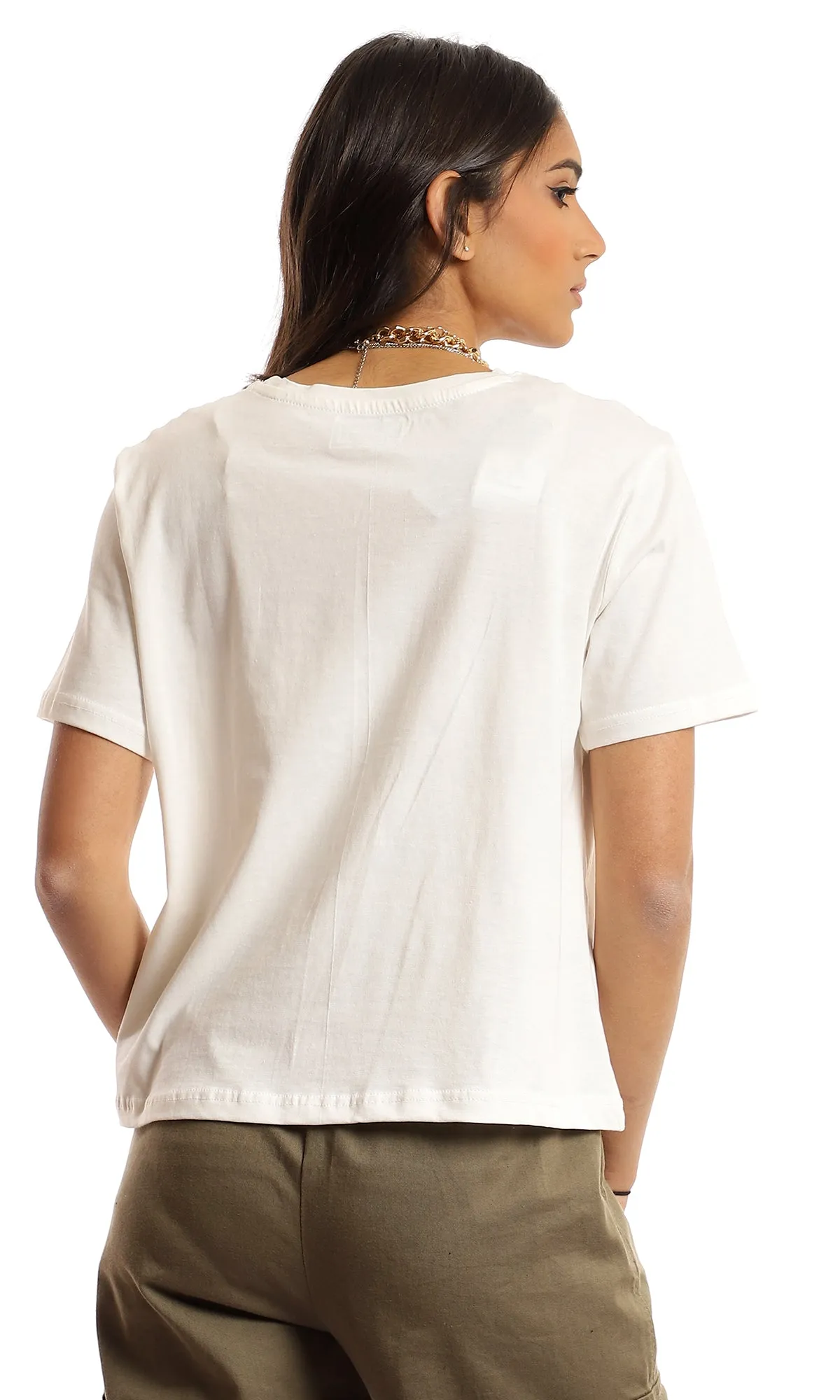 97789 Summer Comfy Regular Fit T-Shirt - Off White