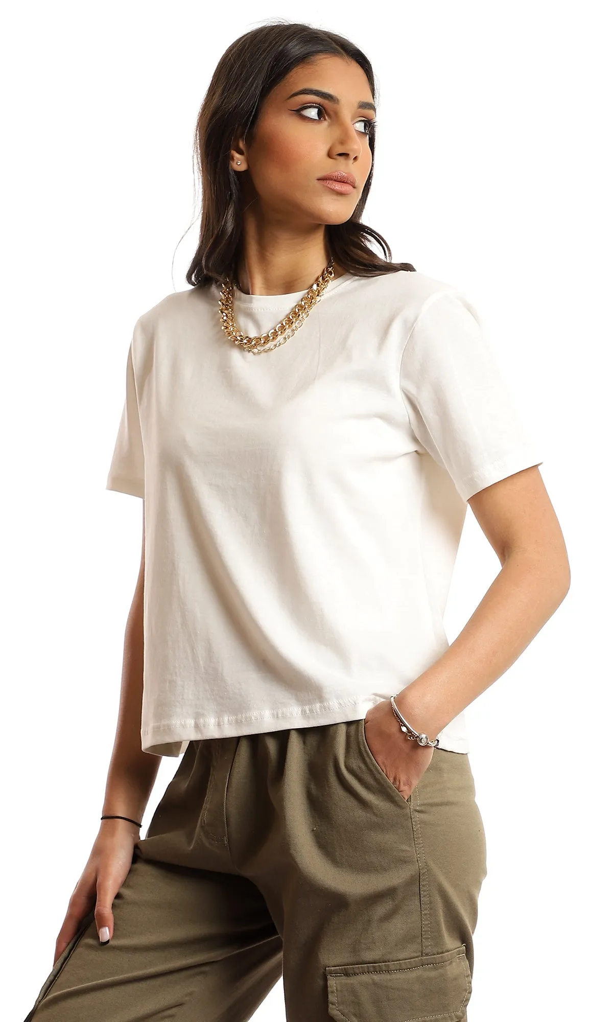 97789 Summer Comfy Regular Fit T-Shirt - Off White
