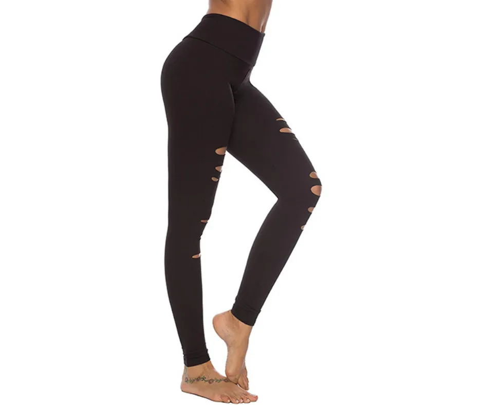 Activewear Ripped Leggings - Wholesale