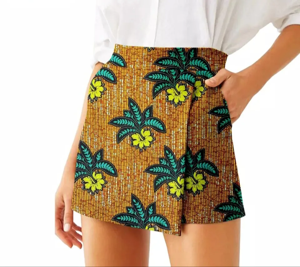 Ankara High Waist Shorts