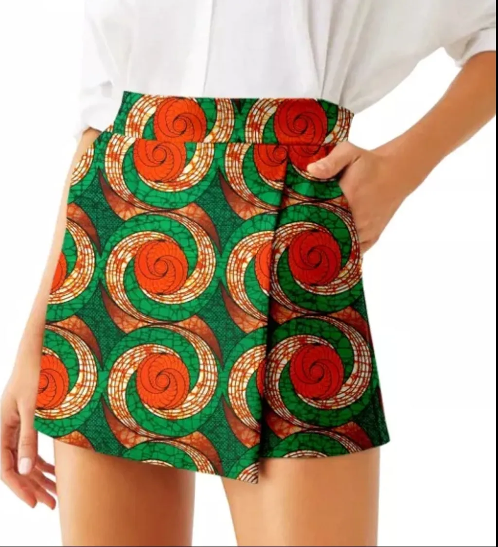 Ankara High Waist Shorts