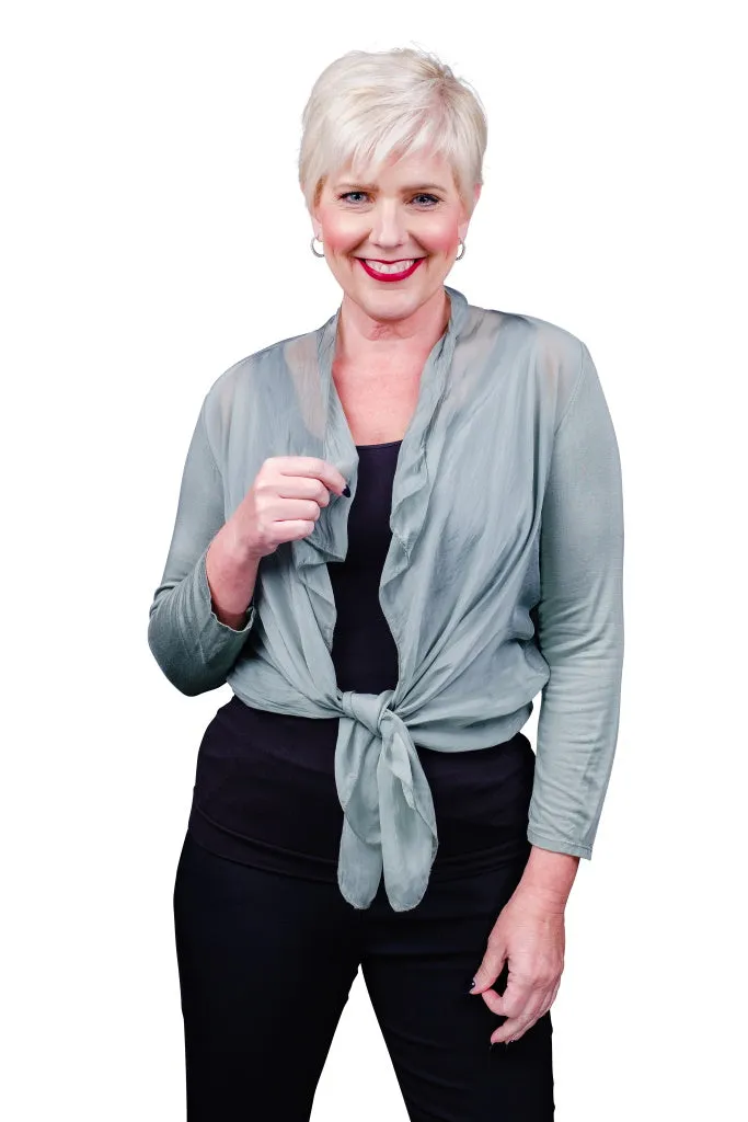 Ansley Silk Front Tie Wrap (BQ233)