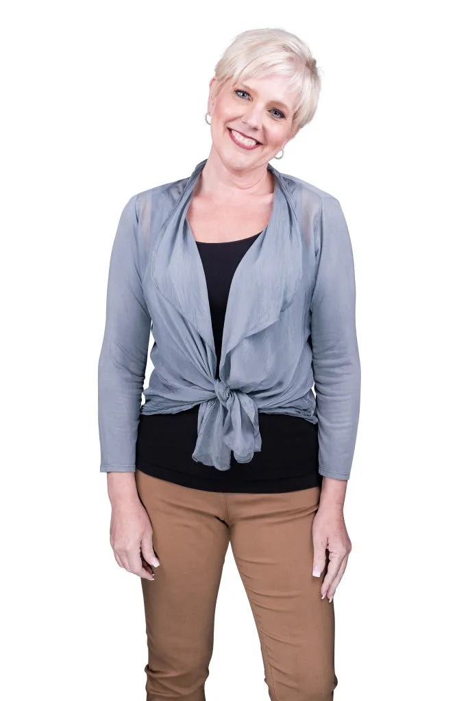 Ansley Silk Front Tie Wrap (BQ233)