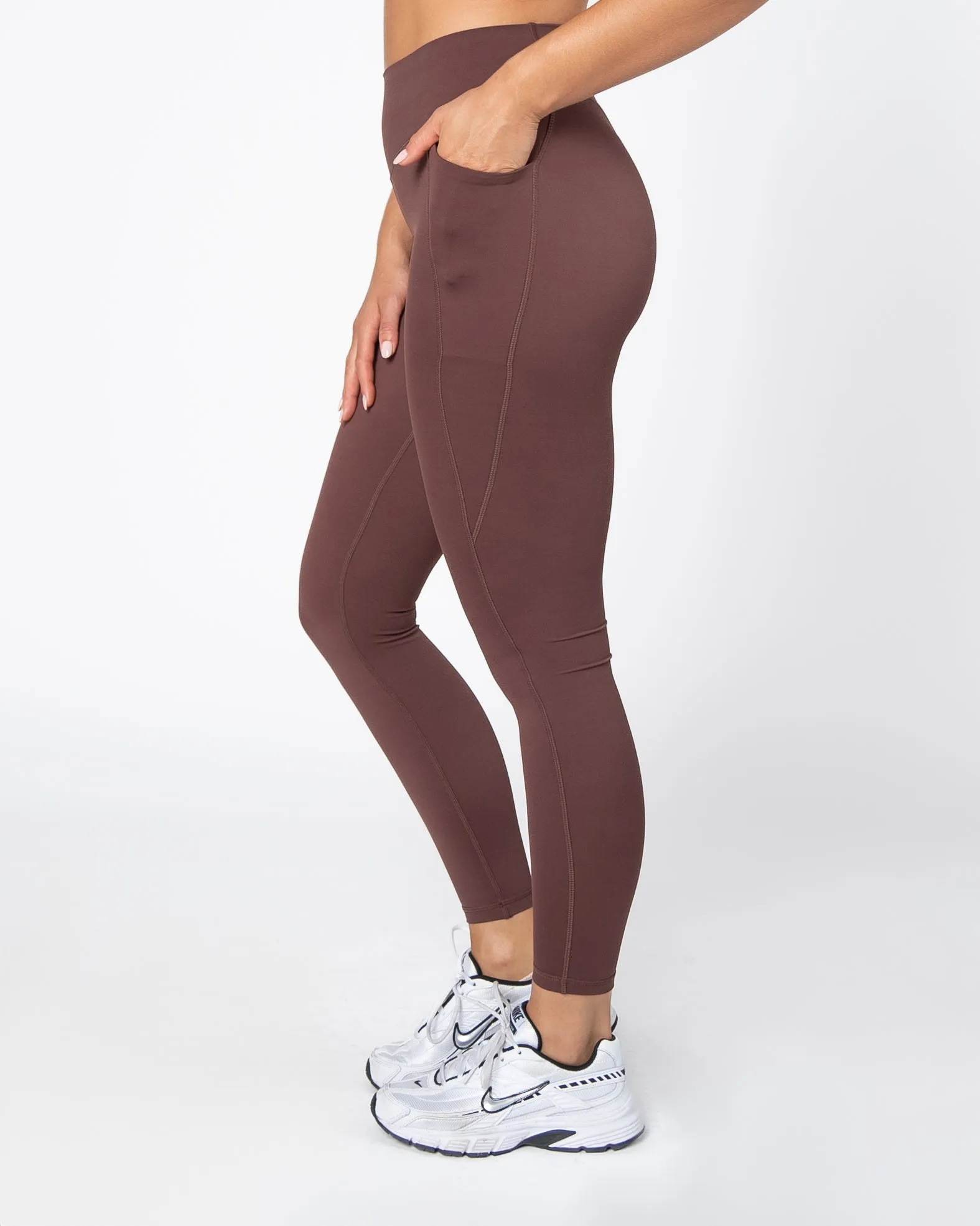 AYA Accentuate Your Assets Mid-Rise Leggings - Fossil