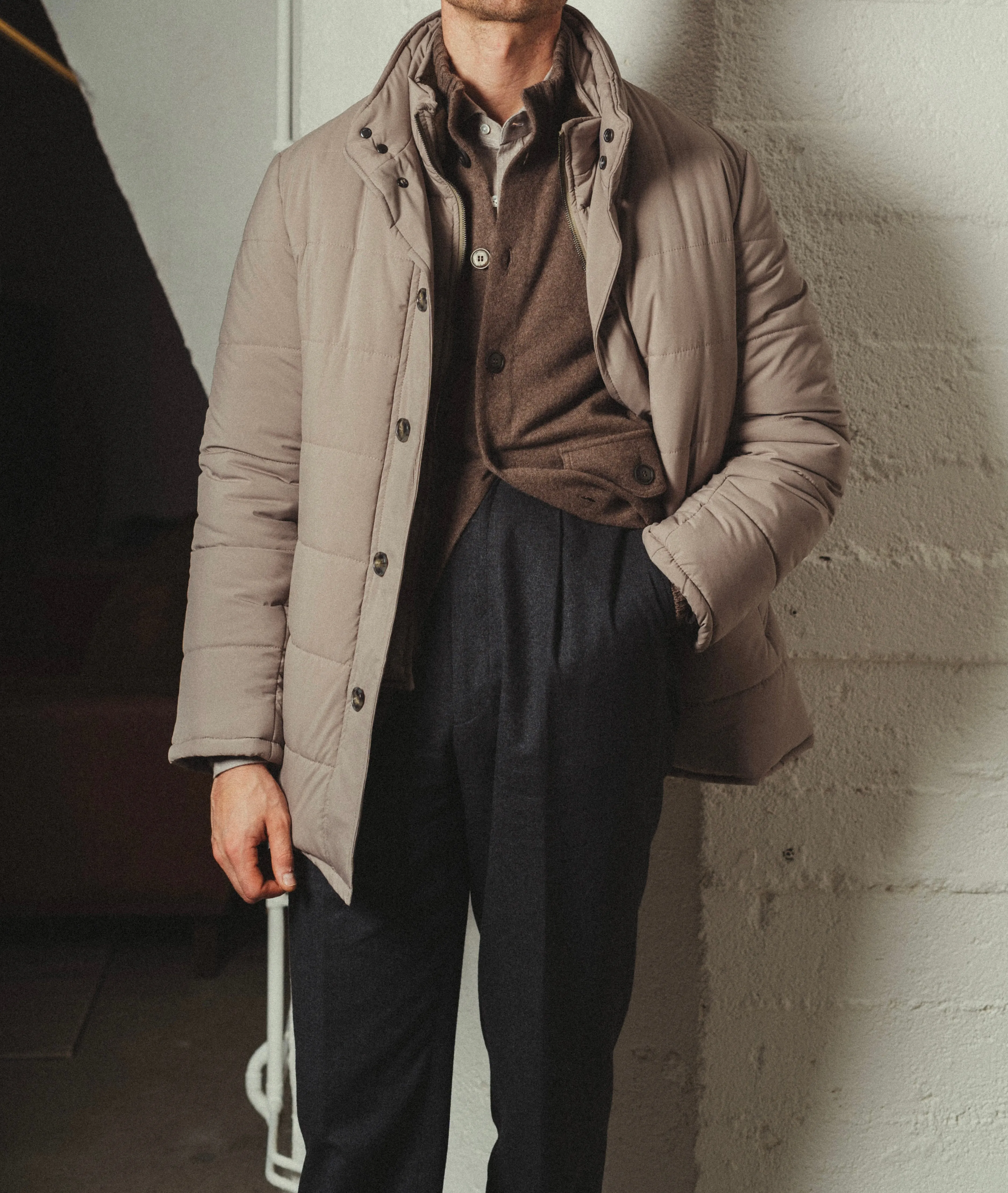 Barba Napoli - Sand Castorino Fur Down Jacket 52