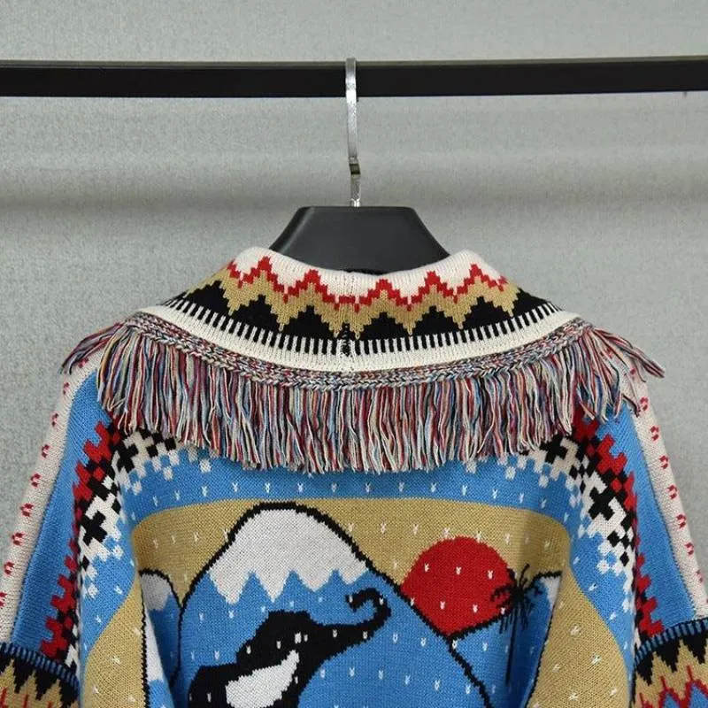 Boho Top - Cashmere cardi w/ Fringe