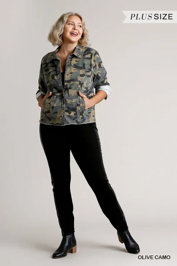 Camo Button Down Jacket