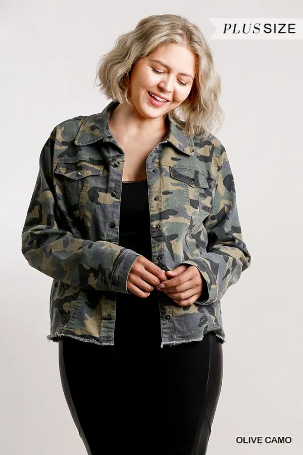Camo Button Down Jacket