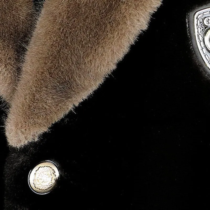 Contrast Fur Fluffy Gradient Jacket