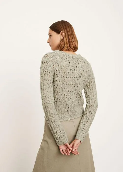 Crochet Cardigan in Artichoke