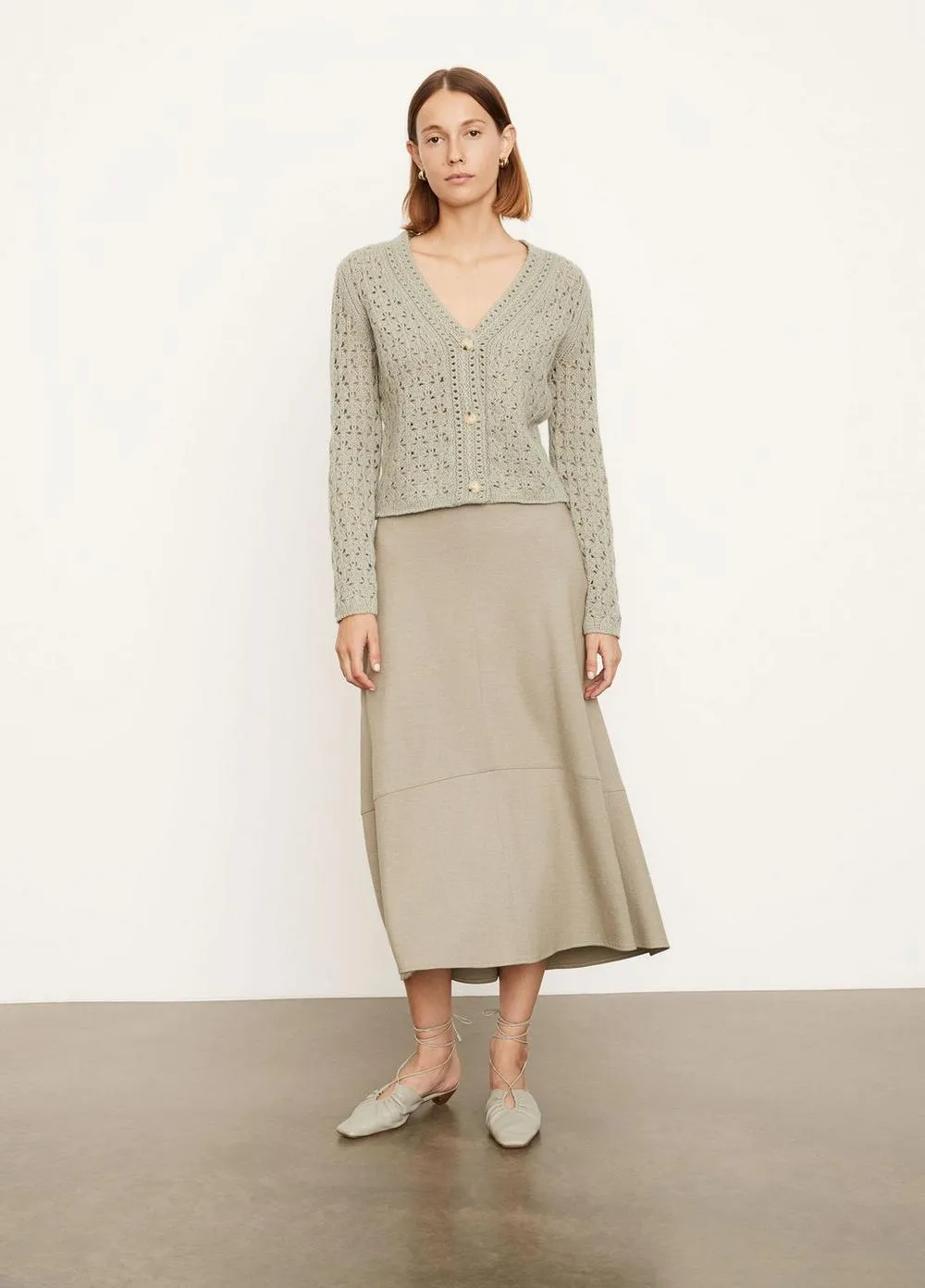 Crochet Cardigan in Artichoke