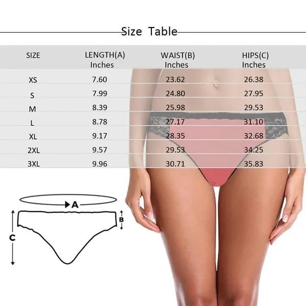 Custom Face Womens Panties Printed Sexy Licked It on Underwear Personalized Women's Lace Panty
