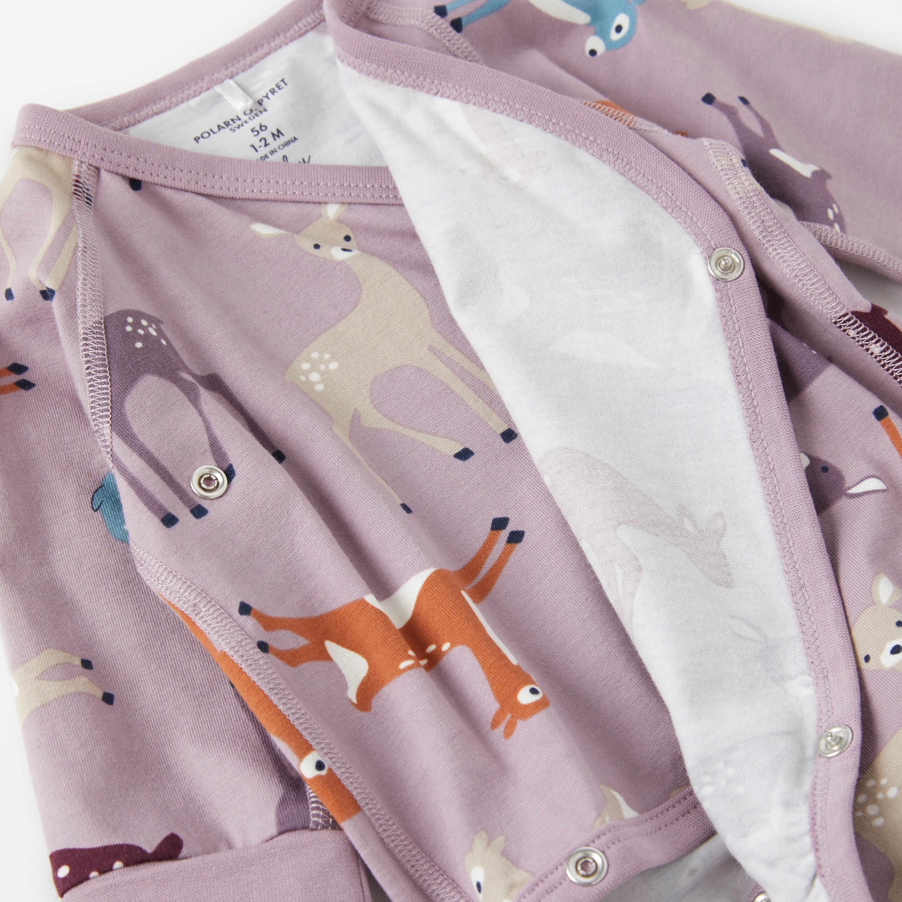 Deer Print Wraparound Babygrow