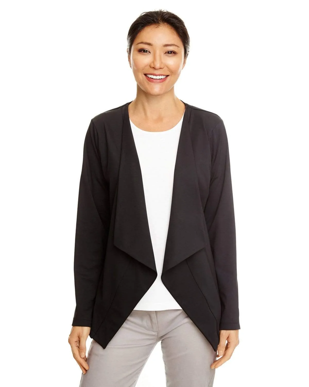 Devon & Jones - Women's Perfect Fit™ Draped Open Blazer