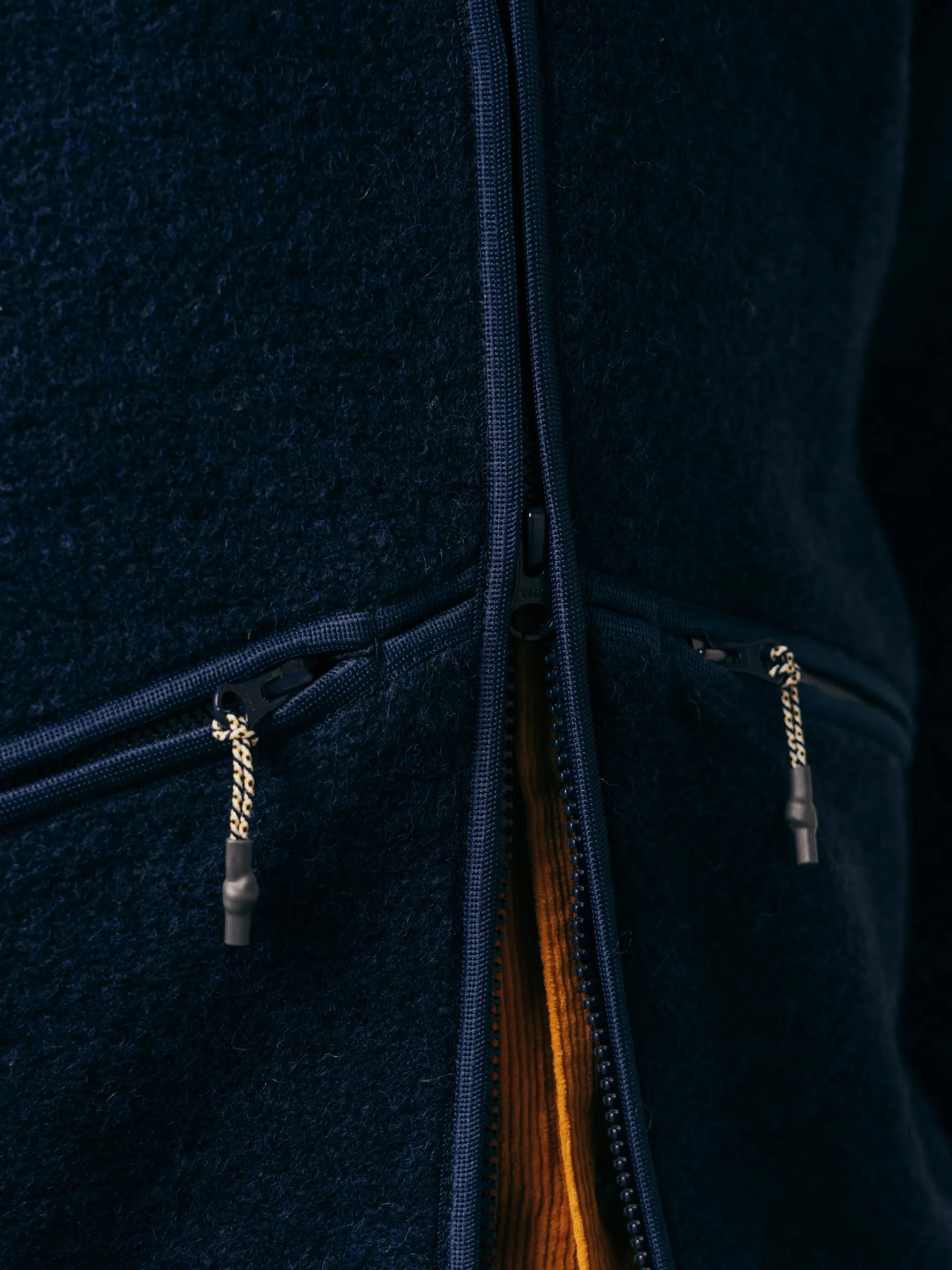 Dreghorn Fleece In Midnight Blue Italian Wool
