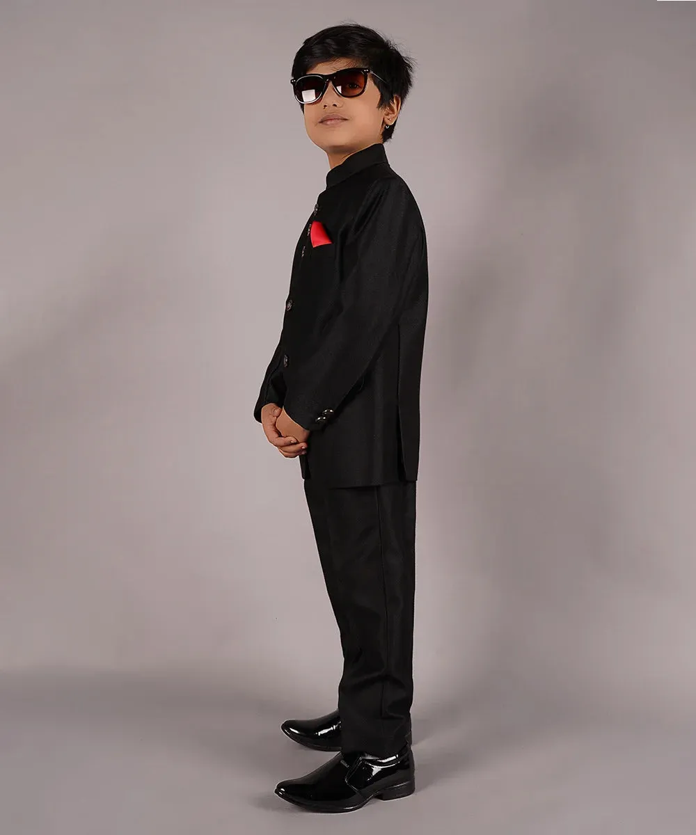 Full Black Jodhpuri Suit Set for Evening Party