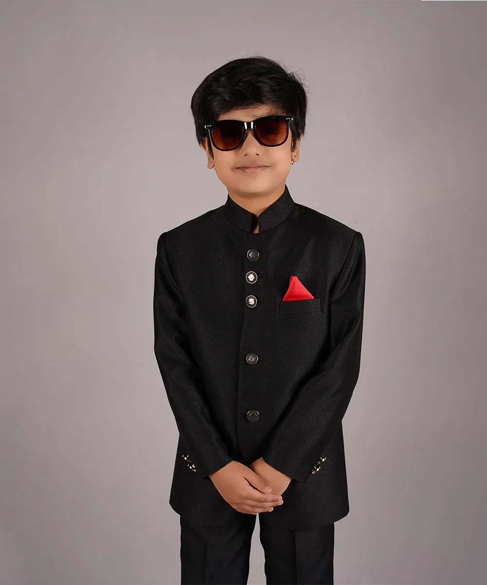 Full Black Jodhpuri Suit Set for Evening Party