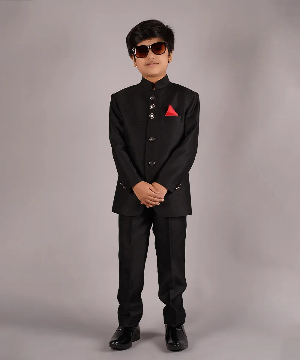 Full Black Jodhpuri Suit Set for Evening Party