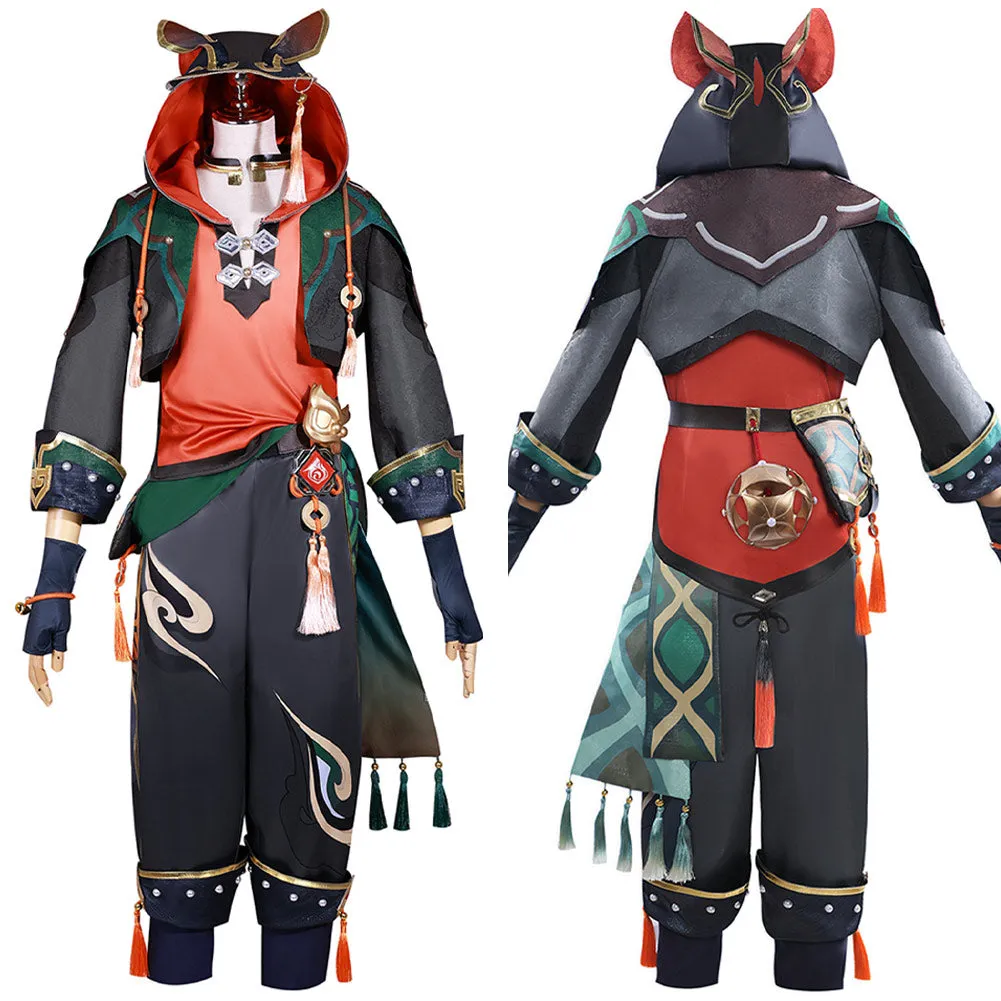 Genshin Impact Gaming Black Suit Party Carnival Halloween Cosplay Costume