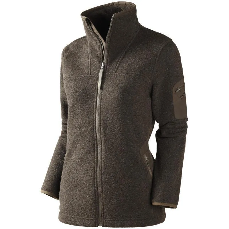 Harkila Ladies Lilja Windproof Full Zip - Shadow Brown Melange