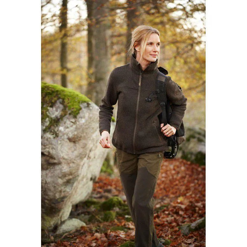 Harkila Ladies Lilja Windproof Full Zip - Shadow Brown Melange