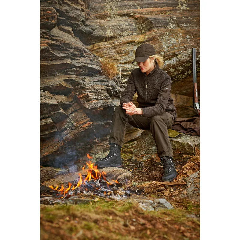 Harkila Ladies Lilja Windproof Full Zip - Shadow Brown Melange