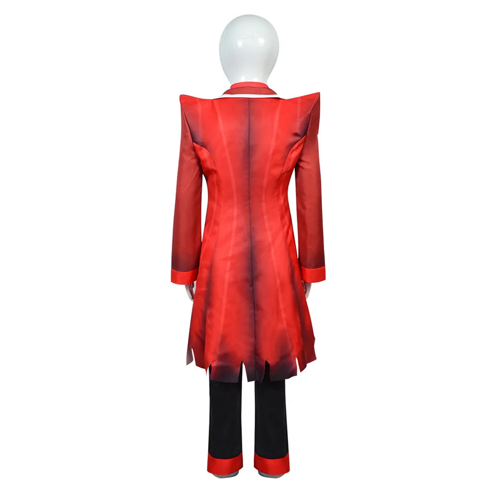 Hazbin Hotel Alastor Kids Children Red Suit Party Carnival Halloween Cosplay Costume