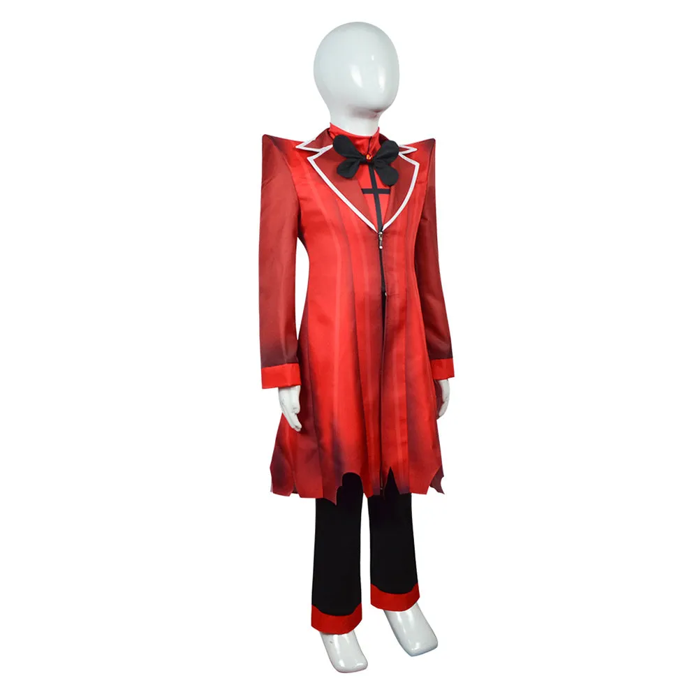 Hazbin Hotel Alastor Kids Children Red Suit Party Carnival Halloween Cosplay Costume