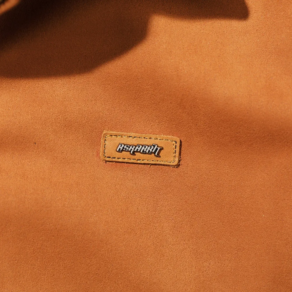 HIGH SUEDE JACKET CARAMEL
