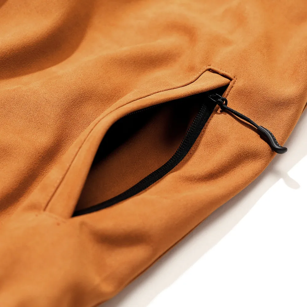 HIGH SUEDE JACKET CARAMEL