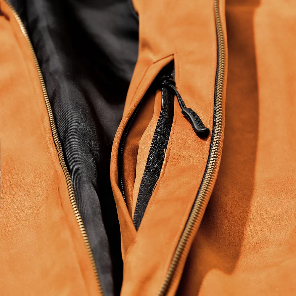 HIGH SUEDE JACKET CARAMEL