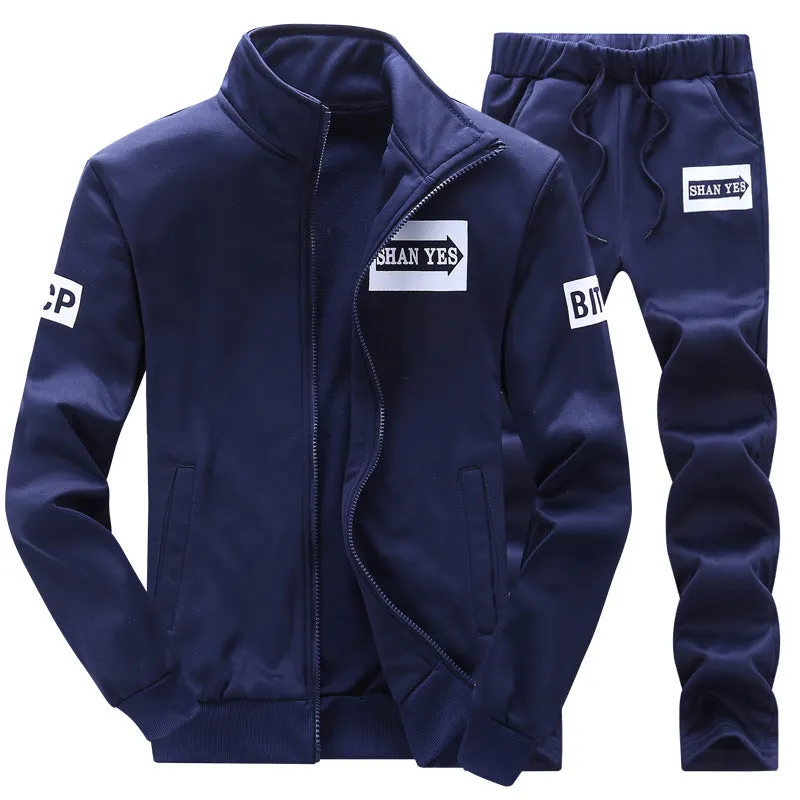 Jacket Men'S Jacket Casual Trousers Two-Piece Sports Suit Young Students Spring And Autumn New Sweater
