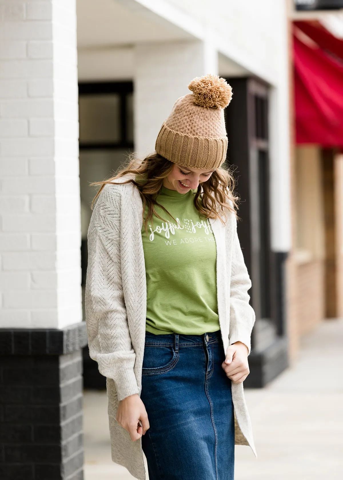 Jacquard Knit Open Front Cardigan - FINAL SALE