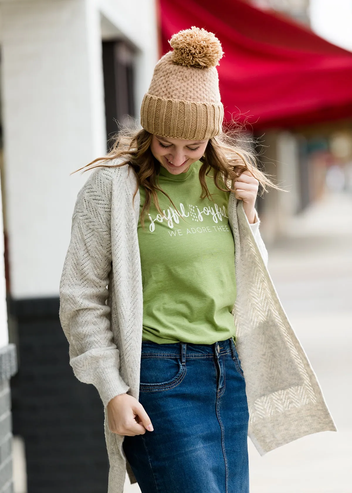 Jacquard Knit Open Front Cardigan - FINAL SALE