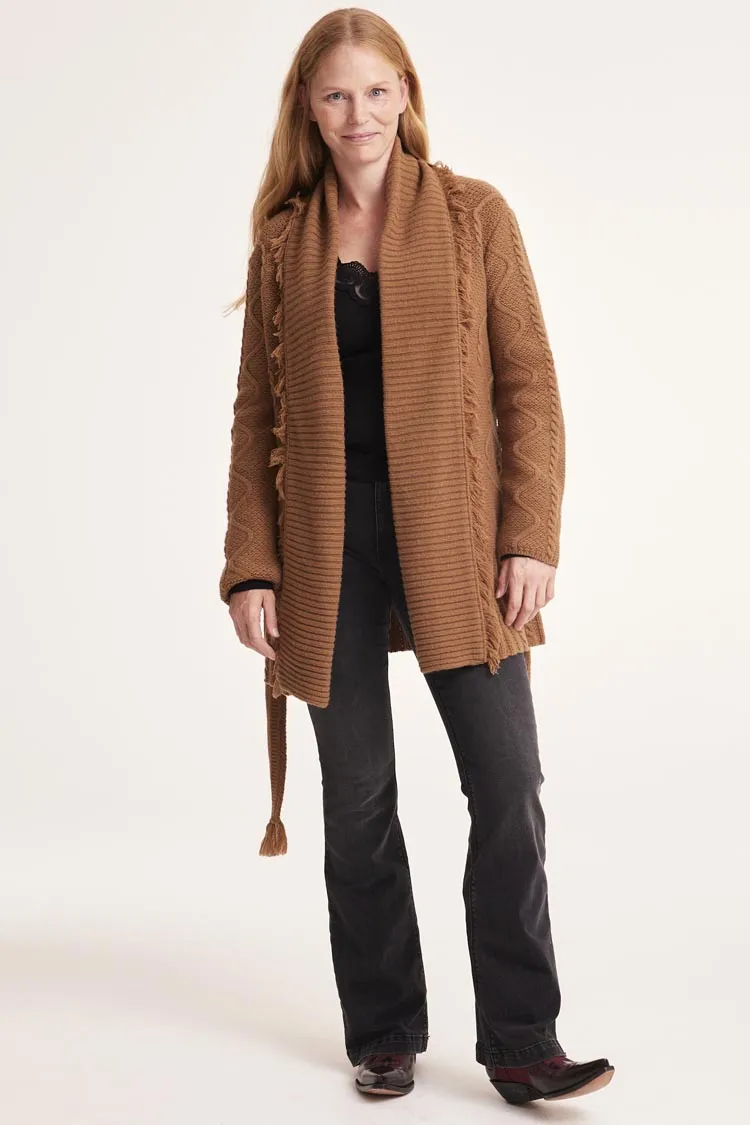 Lois Wrap Cardigan in Camel | FINAL SALE