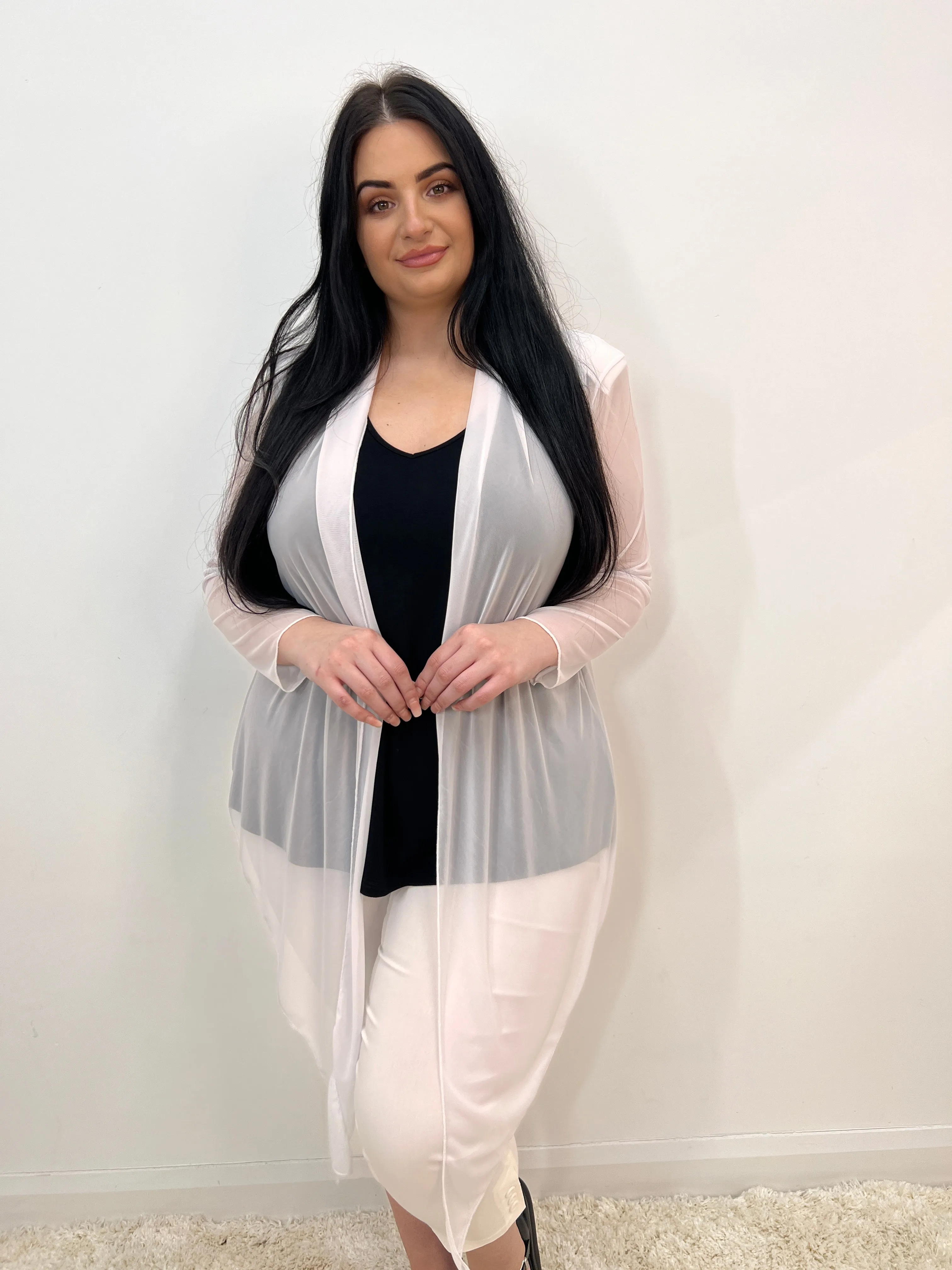 Magna Tina Chiffon Bolero in White