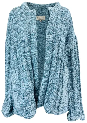 Maison Margiela Open Front Cardigan in Light Blue