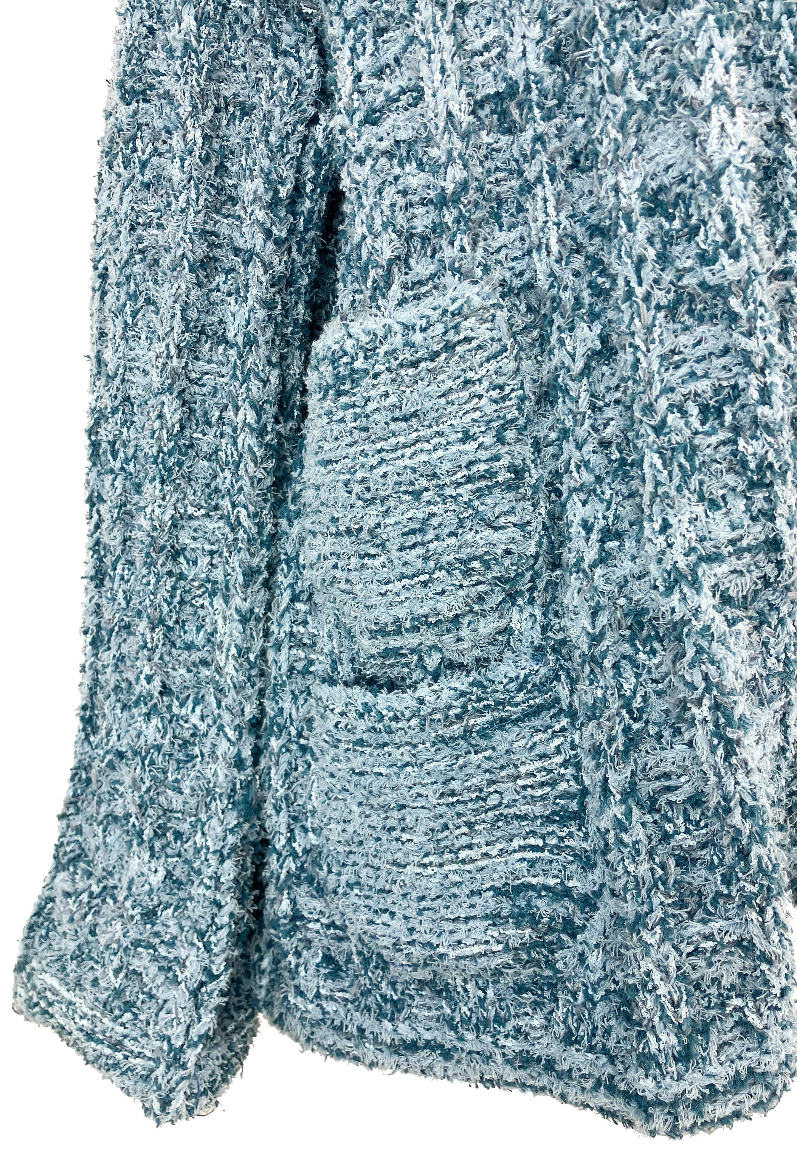 Maison Margiela Open Front Cardigan in Light Blue