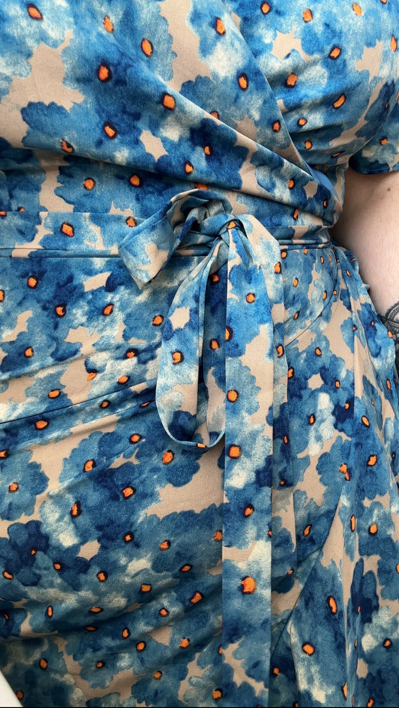 Marie wrap dress - Blue Floral