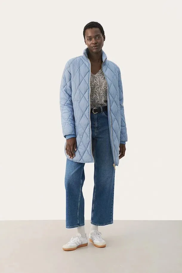 PART TWO OLILAS PADDED COAT WINDWARD BLUE