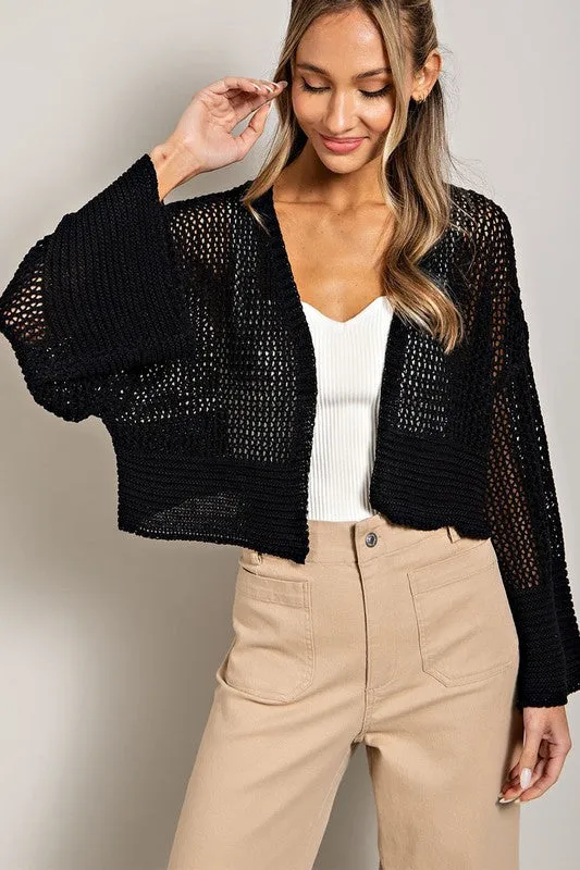 PSL EYELET KNIT CARDIGAN