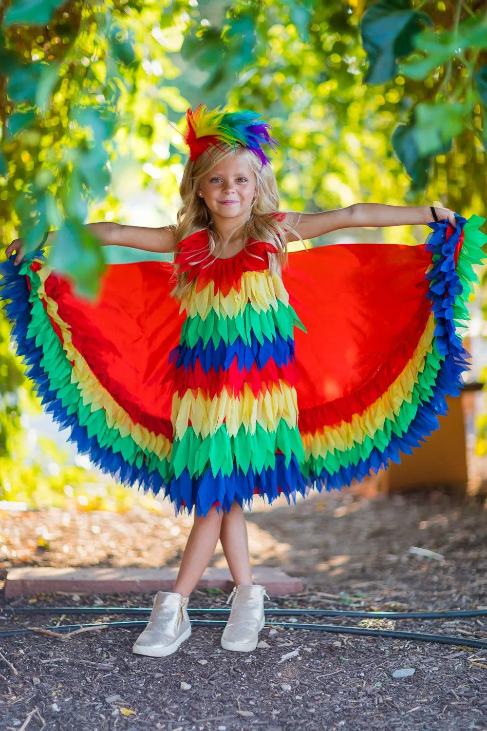 Rainbow Parrot Costume - 3 Piece Set