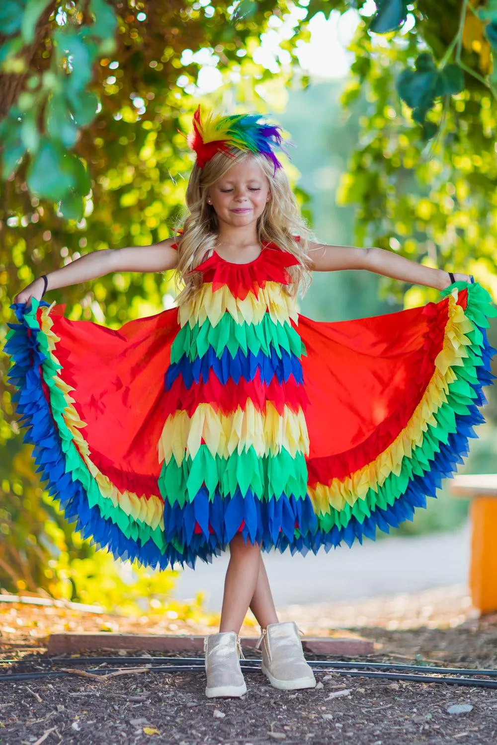 Rainbow Parrot Costume - 3 Piece Set