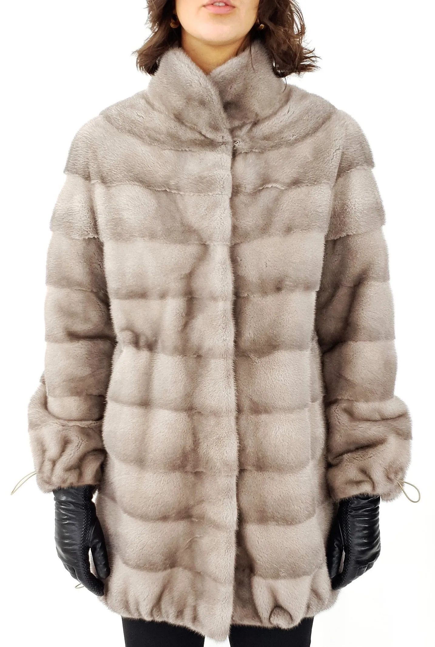 Rosario, 85 cm. - Collar - Mink - Women - Silver Blue / Mink Pels - Levinsky - Kvinde